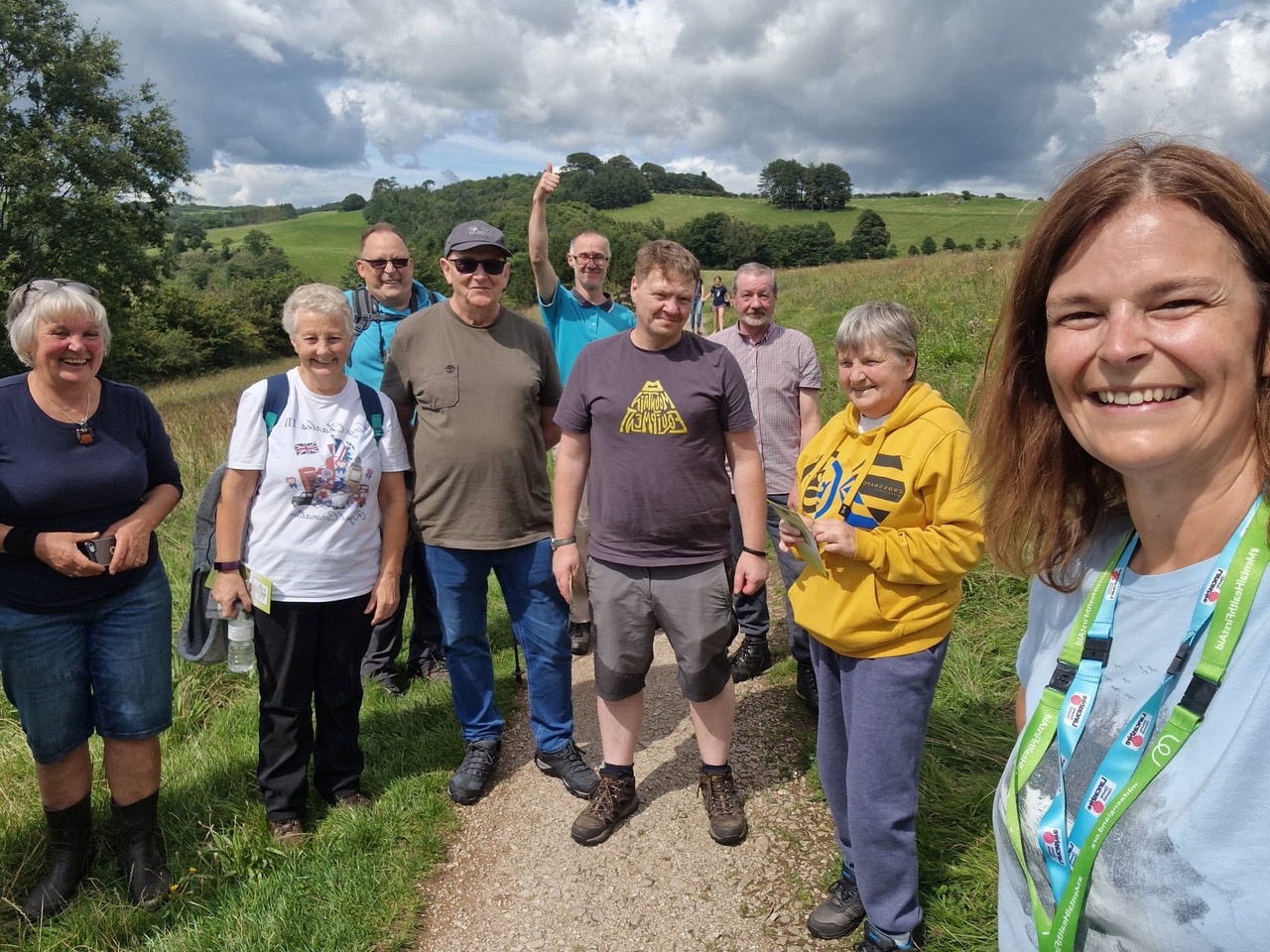 Members of the Connecting People with Nature group on Hermitage Field